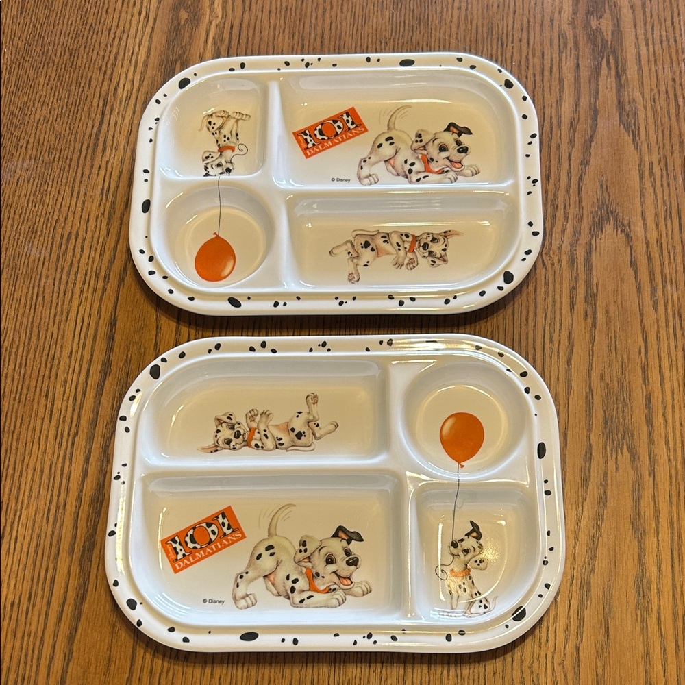Vintage Disney 101 Dalmatians Kids Divided Plates